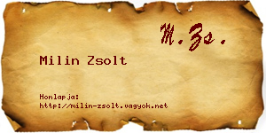 Milin Zsolt névjegykártya